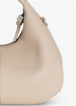 Hobo Mini Grained bag White Pepper A6978 Ganni 